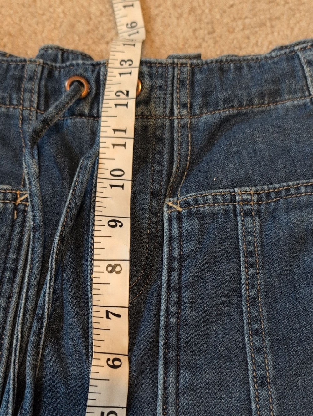 Free People/We The Free Silverton Pull On Barrel Elastic-Waist Jeans Small - Picture 9 of 11